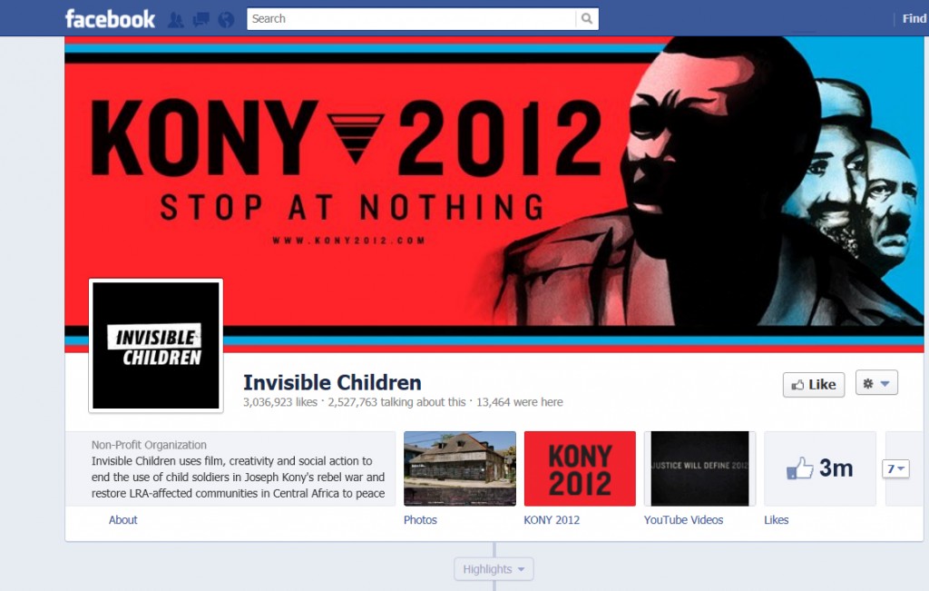 Kony 2012 Facebook image